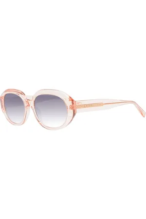 Ted Baker Akcesoria, Kobieta, Pomarańczowy, ONE SIZE, Pomarańczowe Okulary Przeciwsłoneczne Damskie Owalny Styl