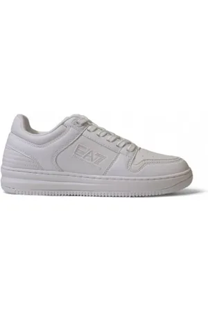EA7 Buty, Mężczyzna, Szary, 44 2/3 EU, Biały Poliestrowy Sneaker Stylowy Komfort