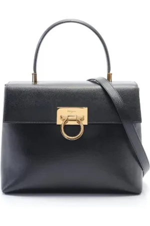 Salvatore Ferragamo Pre-owned, Kobieta, Czarny, ONE SIZE, Skóra, Pre-owned Skórzane torebki