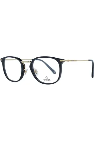 Omega Akcesoria, unisex, Czarny, ONE SIZE, Czarne Okulary Optyczne Mężczyźni Styl Okrągły
