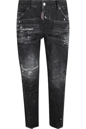 Dsquared2 Jeansy, Mężczyzna, Czarny, M, Czarne Twist Jeansy