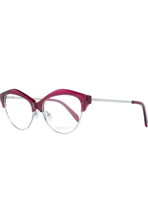 Emilio Pucci Akcesoria, Kobieta, brązowy, ONE SIZE, Burgundzkie Okulary Optyczne Cat Eye