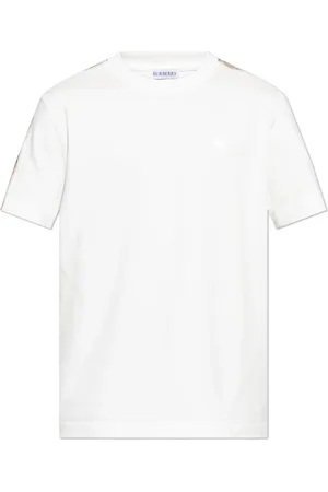 Burberry Koszulki, Mężczyzna, Biały, S, T-shirt z wyszytym logo