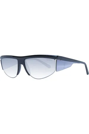 Guess Akcesoria, unisex, Czarny, ONE SIZE, Czarne sportowe okulary przeciwsłoneczne z lustrzanymi szkłami