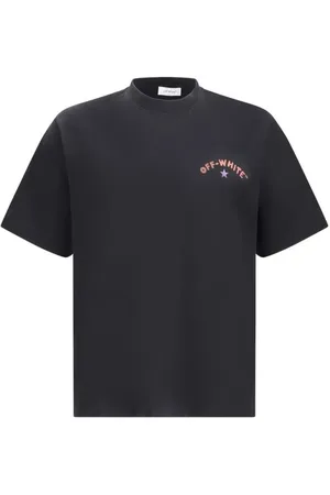OFF-WHITE Koszulki, Mężczyzna, Czarny, L, Bawełna, Koszulka Star Arrow Skate z nadrukiem Maxi