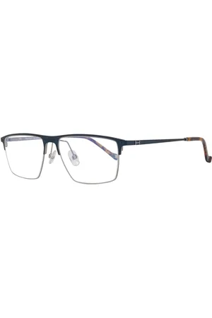 Hackett Akcesoria, Mężczyzna, Niebieski, ONE SIZE, Niebieskie Okulary Optyczne Mężczyźni Styl Browline