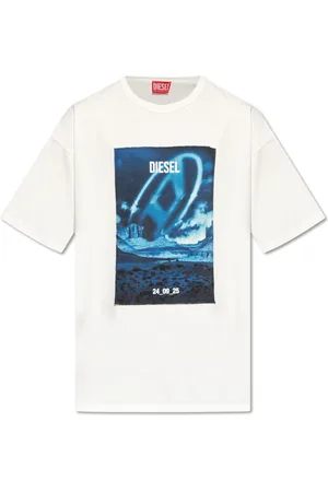 Diesel Koszulki, Mężczyzna, Biały, L, Bawełna, T-Boxt-Q16 T-Shirt