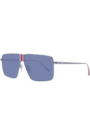 Web Akcesoria, unisex, Szary, ONE SIZE, Gunmetal Okulary Przeciwsłoneczne Prostokątne Szare Plastikowe