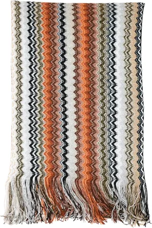 Missoni Akcesoria, unisex, Wielobarwność, ONE SIZE, Szal Wiskozowy z Wzorem Chevron