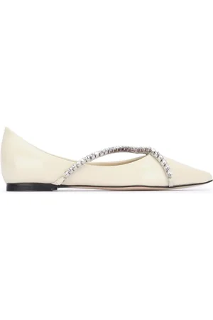 Jimmy Choo Buty, Kobieta, Beżowy, 35 1/2 EU, Eleganckie Baletki dla Kobiet