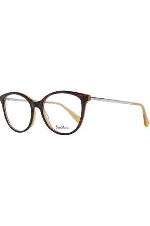 Max Mara Akcesoria, Kobieta, brązowy, ONE SIZE, Brązowe Okulary Optyczne Damskie Styl Motyla