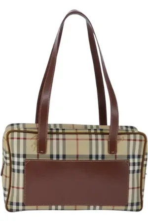 Burberry Pre-owned, Kobieta, Beżowy, ONE SIZE, Pre-owned Canvas shoulder-bags