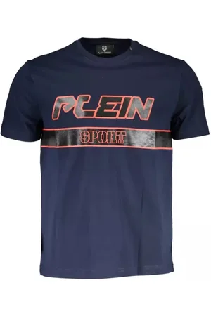 Philipp Plein Koszulki, Mężczyzna, Niebieski, L, Niebieski Stylowy T-shirt z Okrągłym Dekoltem