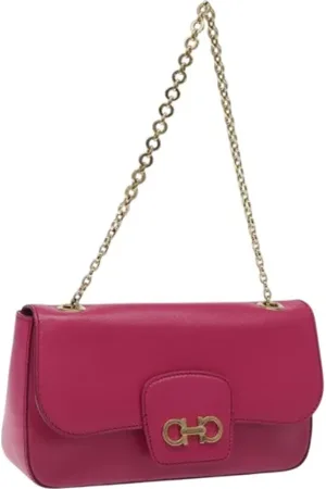Salvatore Ferragamo Pre-owned, Kobieta, Różowy, ONE SIZE, Skóra, Pre-owned Skórzane torebki