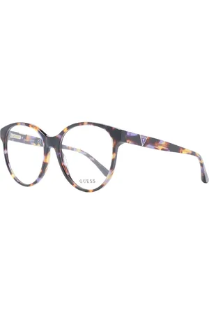 Guess Akcesoria, Kobieta, Fioletowy, ONE SIZE, Fioletowe Okulary Optyczne Damskie Styl Okrągły