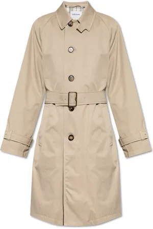 Burberry Płaszcze, Mężczyzna, Beżowy, XL, Bawełniany trencz z paskiem