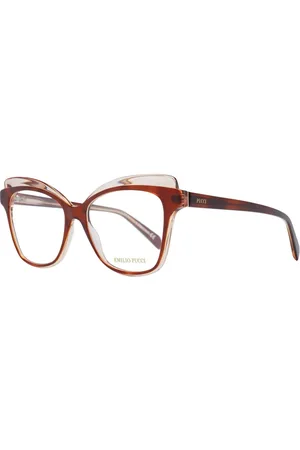 Emilio Pucci Akcesoria, Kobieta, brązowy, ONE SIZE, Brązowe Okulary Optyczne Dla Kobiet Styl Motyla