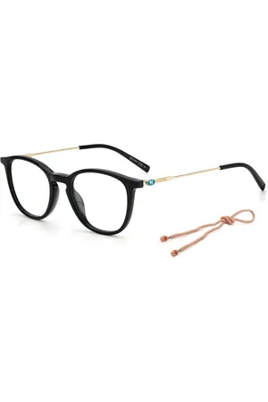 M Missoni Akcesoria, Kobieta, Czarny, ONE SIZE, Czarne Okulary Damskie z Ramą Acetatową