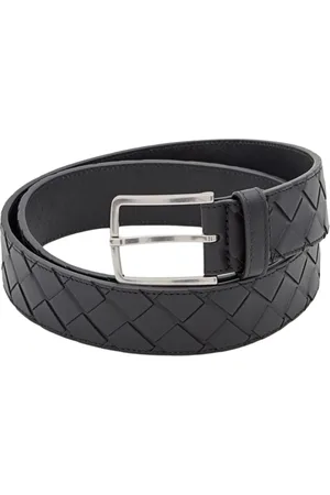 Bottega Veneta Akcesoria, Mężczyzna, Szary, 95 CM, Luksusowy Szary Pasek Skórzany