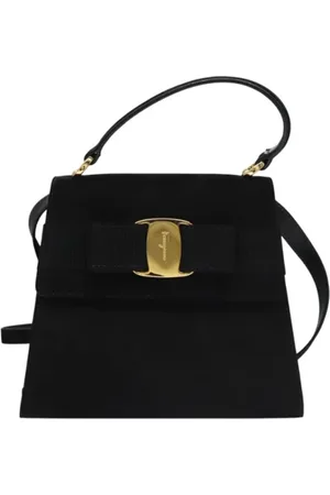 Salvatore Ferragamo Pre-owned, Kobieta, Czarny, ONE SIZE, Zamsz, Pre-owned Suede handbags