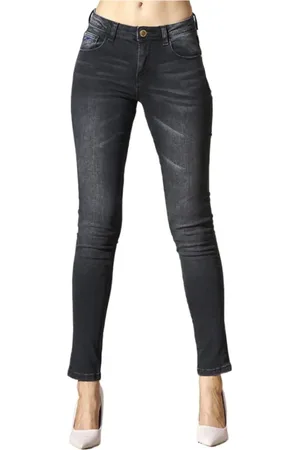 YES ZEE BY ESSENZA Jeansy, Kobieta, Czarny, W27, Odzież dżinsowa