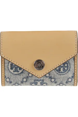 Tory Burch Akcesoria, Kobieta, Wielobarwność, ONE SIZE, Portfel z zapięciem na zatrzask i wieloma kieszeniami