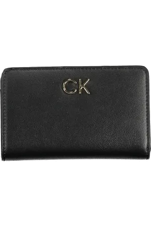 Calvin Klein Akcesoria, Kobieta, Czarny, ONE SIZE, Poliester, Czarna Portmonetka Damska z Blokadą Rfid