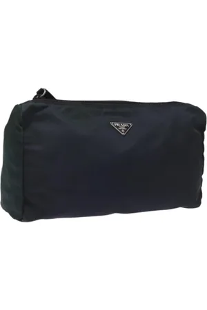 Prada Pre-owned, Kobieta, Niebieski, ONE SIZE, Nylon, Pre-owned Nylon pouches