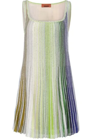 Missoni Sukienki, Kobieta, Wielobarwność, S, Paski Sukienka Mini z Cekinami