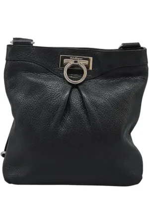 Salvatore Ferragamo Pre-owned, Kobieta, Czarny, ONE SIZE, Skóra, Pre-owned skórzane torby na ramię