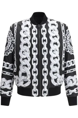VERSACE Kurtki, Mężczyzna, Wielobarwność, S, Kurtka Bomberka Reversible
