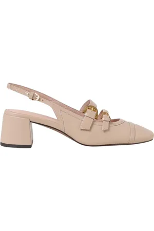 Coccinelle Buty, Kobieta, Różowy, 36 EU, Różowe Skórzane Slingback Obcasy z Detalem Klamry