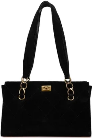 CHANEL Pre-owned, Kobieta, Czarny, ONE SIZE, Skóra, Pre-owned Suede totes
