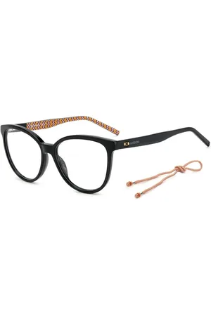 M Missoni Akcesoria, Kobieta, Czarny, ONE SIZE, Czarne Okulary z Acetatową Ramą dla Kobiet