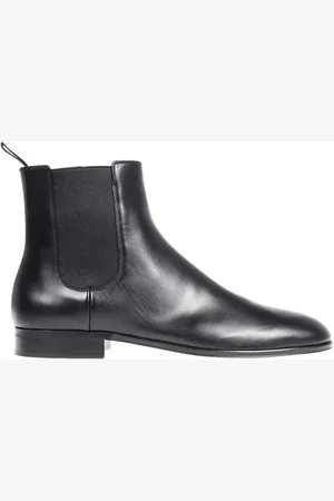 Gianvito Rossi Buty, Mężczyzna, Czarny, 44 EU, Skórzane Botki z Elastycznymi Wkładkami