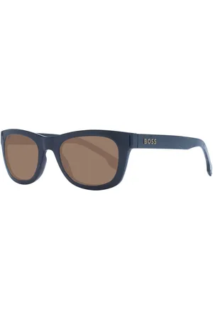 HUGO BOSS Akcesoria, Mężczyzna, Czarny, ONE SIZE, Czarne Okulary Przeciwsłoneczne Mężczyźni Styl Prostokąt