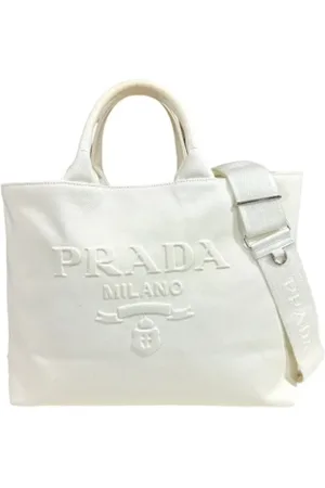 Prada Pre-owned, Kobieta, Biały, ONE SIZE, Pre-owned Canvas prada-bags