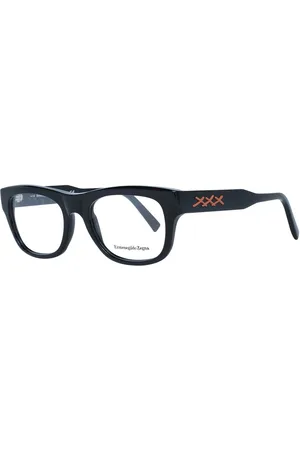 Ermenegildo Zegna Akcesoria, Mężczyzna, Czarny, ONE SIZE, Czarne Okulary Optyczne w Kształcie Prostokąta dla Mężczyzn