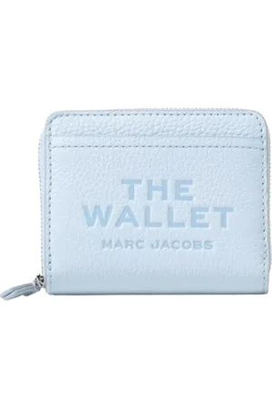 Marc Jacobs Akcesoria, Kobieta, Niebieski, ONE SIZE, Czarna Portfel Zip Around Kompakt