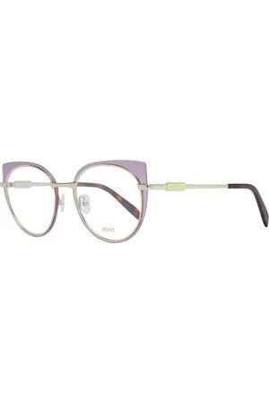 Emilio Pucci Akcesoria, Kobieta, Fioletowy, ONE SIZE, Fioletowe Okulary Optyczne Damskie Styl Okrągły