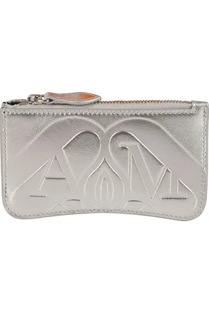 Alexander McQueen Akcesoria, Kobieta, Szary, ONE SIZE, Stylowe Portfele na Zamek Błyskawiczny