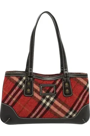 Burberry Pre-owned, Kobieta, Czerwony, ONE SIZE, Skóra, Pre-owned Canvas handbags