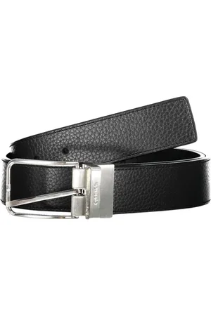 Calvin Klein Akcesoria, Mężczyzna, Czarny, 110 CM, Pasek z metalową sprzączką
