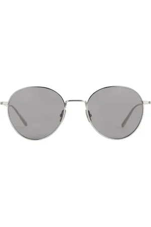Totême Akcesoria, Kobieta, Szary, ONE SIZE, Srebrne Okrągłe Okulary Przeciwsłoneczne z Ochroną UV