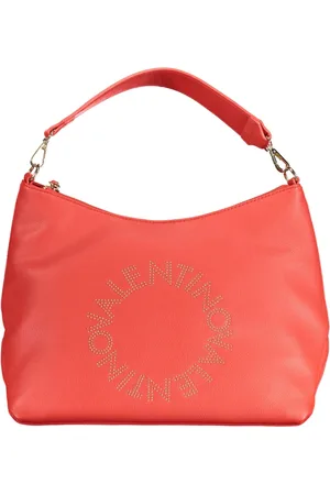Valentino by Mario Valentino Torebki, Kobieta, Czerwony, ONE SIZE, Len, Czerwona torba na ramię z odpinanym paskiem