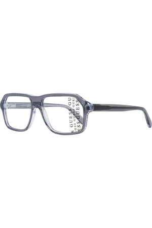 Guess Akcesoria, unisex, Szary, ONE SIZE, Męskie Szare Okulary Optyczne Prostokątne