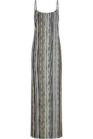 Missoni Sukienki, Kobieta, Wielobarwność, S, Pasująca Sukienka W Paski Lamé Wielobarwna