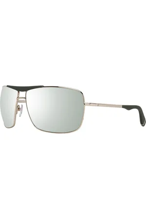 Web Akcesoria, unisex, Żółty, ONE SIZE, Złote Męskie Okulary Przeciwsłoneczne Owalne Zielony Gradient
