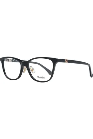 Max Mara Akcesoria, Kobieta, Czarny, ONE SIZE, Czarne Okulary Optyczne Damskie Styl Prostokątny