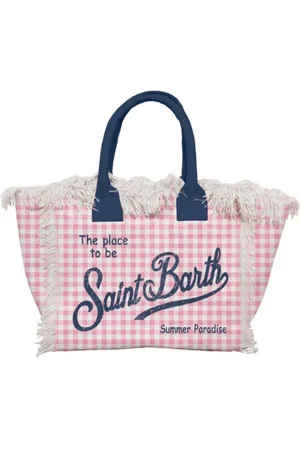 MC2 SAINT BARTH Torebki, Kobieta, Różowy, ONE SIZE, Frywolna torba na ramię z bawełnianego płótna